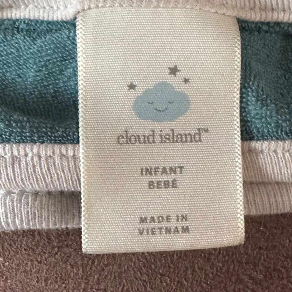 Cloud Island Just Born Baby Hooded Towel‎ Washcloth Bundle Teal Cream 8 Pc Set